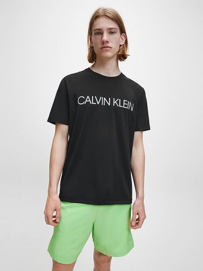 Calvin Klein Ruhák HU132120 | Calvin Klein Logo Gym Férfi Póló Fekete